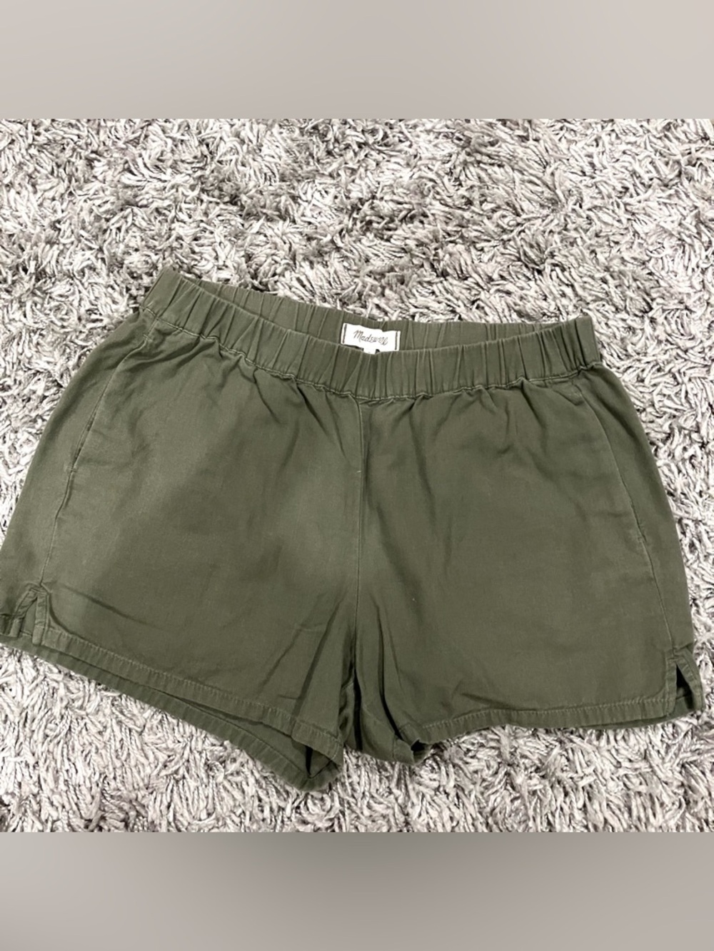 Madewell Olive Green Elastic Waist Shorts Medium